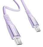 13カラー 4長さ PD急速 15W 60W 100W 100％シリコン 超高耐久 USB-A Type-C to Type-C【inklink Japan公式】充電ケーブル iPhone 充電コード USB-C 機器対応 急速充電 PC/パソコン/ノートパソコン/iPhone/iPad/Android (Type-C to Type-C PD60W, ラベンダー, 0.25m)
