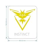 Jellybean ® ポケモンゴーステッカーチーム INSTINCT フリーザーステッカーカーMacbookのラップトップipadとデカール