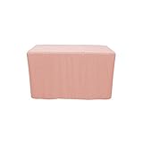 (Blush) - Your Chair Covers - 1.2m x 60cm Fitted Premium Polyester Rectangular Tablecloth Blush