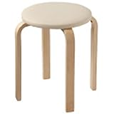 パセリスツール　レザー調　アイボリー 