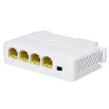 REVODATA 3 ポート ギガビット PoE エクステンダー、10/100/1000 Mbps PoE リピーター 100/250 メートル延長、IEEE802.3af/at 3 PoE 出力、プラグ アンド プレイ、壁/DIN レール取り付け PoE アンプ (POE5005G-V2)