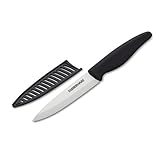 High Quality Soft Grip Ceramic Utility Knife with Sheath, 5-Inch