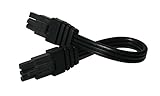 American Lighting LUC-EX6-BK 6-Inch Jumper (Linking) Cable for LED Contrax Undercabinet Fixtures, Bl