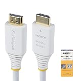 StarTech.com HDMI 2.0ケーブル／1.8m／4K60Hz／Premium HDMI／HDR10 HDCP／ホワイト／モニター ディスプレイ 接続用 HDMI2-CABLE-4K60-6FW