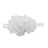 Hollazilla(ホラズイラ) 女児 シフォン 真珠 頭箍 薔薇 リボン 撮影 道具 真珠 花 髪飾り ティアラ