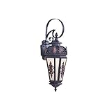 Livex Lighting 2192-07 Outdoor Wall Lantern with Antique Honey Linen Glass Shades, Bronze [並行輸入品]