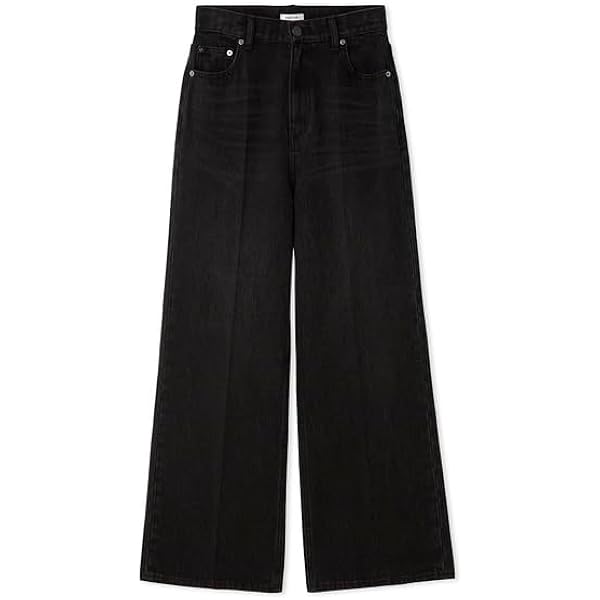 Amazon | [フレイ アイディー] リボンモチーフストレートワイドデニム