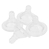 Lovoski 4個　ベビー　赤ちゃん　シリコン　授乳　ボトルの乳首　ニップル　おしゃぶり　安全　全2パタン - ワイド口