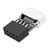 USB C マザーボード アダプター、USB 2.0 マザーボード アダプター,USB 2.0 シャーシ マザーボード 9 ピン | オス - Type-E メスマザーボードアダプタコンバータ、コネクタ延長アダプタ高速