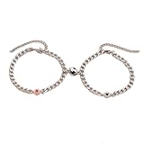 [FRANNY CHEW] 2 個発光ハートカップルブレスレット女性メンズ愛好家友情バングル結婚式バレンタインデージュエリーギフトリンクブレ