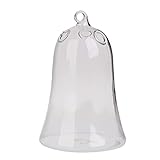 【ノーブランド品】ガラス花瓶 アンティーク プレゼント 雑貨 ボトル 飾り 結婚式 容器 吊り下げ 壁掛け 鐘