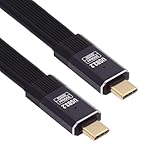 cablecc 20Gbps USB4ケーブル フラットスリムFPCケーブル 100Wと8K@60Hz 5K@60Hz USB4.0 Thunderbolt3/4 20cm対応