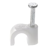 電気クリップ，SODIAL(R)60ｘウォールマウント5mm直径の電線サークルネイルクリップファスナー