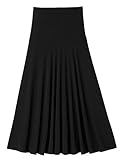 Angeliebe エンジェリーベ マタニティ フィット フレア ミモレ丈 スカート 産前 産後 対応 妊婦服 S ～ M ブラック 21353 21353201