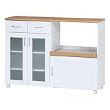 不二貿易 キッチン収納 キッチンカウンター 幅120cm ホワイト スライド棚 コンセント付き サージュ 96820