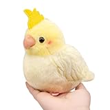 lilizzhoumax オカメインコ オウム ぬいぐるみ ぬいぐるみ シミュレーション 鳥 ぬいぐるみ かわいいソフトギフト 子供向け ホームデコレーション イエロー 7インチ