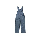 ディッキーズ Dickies (山田辰) オールシーズン用 ストライプサロペット 723 ネイビーブルー Lサイズ