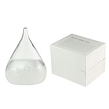 Pawaca ストームグラス テンポドロップ ガラス天気予報ボトル ストーム瓶 Tempo Drop Small 気象予報機 結晶観察器 しずく型 水滴状 インテリア 創意的な贈り 並外れ 説明書付き