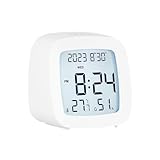 温度表示付きのスタイリッシュで実用的な目覚まし時計。家の装飾や旅行のニーズに最適なミニ時計。