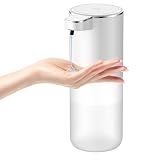 Gogorelax ソープディスペンサー ハンドソープ 自動 液体 吐出量4段階調 防水 400ml 壁掛け ノータッチ オートディスペンサー 静かな音 ディスペンサー 充電式 半透明ボトル 食器用洗剤 キッチン 洗面所などに適用 シルバー