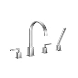 Isenberg 135.2400CP Serie 135 Deck Mounted Roman Tub Filler with Hand Shower, 135.2400, Polished Chr
