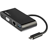 StarTech.com USB Type-C接続マルチアダプタ VGA/ 60W USB PD/ギガビット有線LAN USB 3.0準拠 DKT30CVAGPD