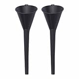 漏斗 オイル漏斗 漏斗 オートバイ用オイルジャグ オイル交換漏斗 漏斗 オイル漏斗 オイル交換用漏斗 漏斗 漏斗 漏斗 漏斗 オイルノズル オイル交換ツール オイル漏斗 プラスチック製 ロングネック 給油漏斗 漏斗 長口漏斗 (黒*2個)