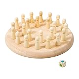 メモリーチェス ボードゲーム 記憶ゲーム カラーマッチング 木製ブロッ クボードゲーム 早期教育玩具