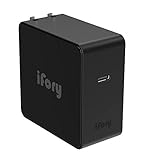USB C充電器iFory 65W PD 3.0クイック充電器トラベルウォールアダプター、USBタイプC急速充電電源供給トラベルチャージャー
