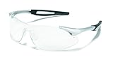 MCR Safety IA120AF Inertia Polycarbonate Safety Glasses with Silver Frame and Clear Anti Fog Lens by