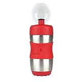 Kid Basix Safe Sporter Stainless Steel Water Bottle For Kids and Adults, Red, 12oz by Kid Basix [並行輸
