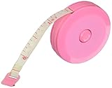 uxcell テープメジャー　巻き尺　テーラー定規0-1.5M 　プラスチック定規　測定工具　プラスチック　ピンク