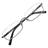 [k－eines] アンダーリム スクエア メガネ 伊達 眼鏡 UV ブルーライト カット 12003 (PCメガネ グレー)