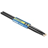 PATIKIL カエデ材 ドラムスティック 滑り止めドラムスティック 7A ブラック 1ペア ドラミング楽器用 打楽器