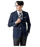 [ニューヨーカー] ストレッチ TRABEST マットクロス ブレザー ブルー FS 161191617016