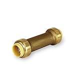 Everflow Pushlock uprc1212 1 / 2 Inch LongプッシュXプッシュスリップカップリング継手のpush-fit Made、W /鉛フリーDZR鍛造真鍮、Pex接続、C