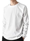 (アローナ)ARONA 無地 Tシャツ メンズ 長袖 ストレッチ ロンT ロング 6.6オンス /Y A001ホワイト L