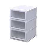 《2個セット》 収納チェスト クリアチェストC350-3 3段 幅35×奥行45×高さ56.8cm (C) クリア