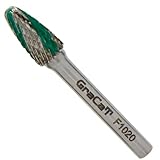 Gracat プロ仕様 超硬バー 先端形状：スピードウェイ刃 砲弾型 10mm×20mm L=65mmシャンク6mm 型番:14BF00140