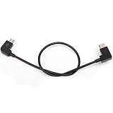 Kiowon USBケーブル 30cm Type-C Micro USB ケーブル L字型 Mavic Mini/Mavic Pro/DJI Spark/Mavic Air/Mavic 2対応 スマホ/タブレットをドローン送信機に接続 (Micro USB →Type-C)
