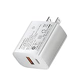 iPhone充電器 USB充電器 PD20W急速充電対応 スマホ充電器 USB-A & Type-C コンセント式電源アダプター 2ポート搭載 AC100〜240V対応 ACアダプター GAN20W