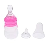 Dovewill ベビー　シリコン　哺乳瓶　＆　液体　薬　シリコン　スクイズ　フィーダー　　2　in　1　160ML　全4色 - 赤