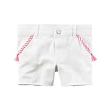 Carter's(カーターズ) ツイルデニムショーツ ホワイト ボトムスデニムショートパンツ 12ヶ月【並行輸入】