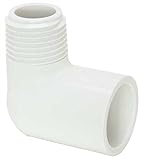 Mueller Industries gidds-99162 PVC SCH 40エルボ90スリップX Mip 1 "