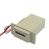 uxcell 電磁カウンタ　リセッタ　グレー　CSK5-YKW　交流電圧110V　5ディジット
