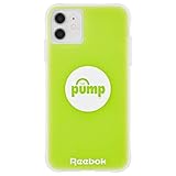 【Reebok】 3ｍ落下耐衝撃 ハイブリッドケース iPhone 11 / iPhone XR 用 耐衝撃落下試験3.0mクリア リーボック ポンプ pump 25th Anniversary Yellow CM041560