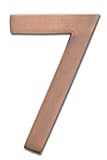 Architectural Mailboxes 3585AC-7 Solid Cast Brass 5 in. Antique Copper Floating House Number 7