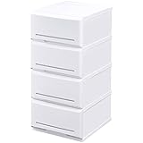 日本製 収納ケース 収納チェスト 色分け収納 インテリアチェスト (35cm幅 4段)