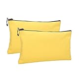 QEES ツールバッグ 道具袋 工具バッグ 31*17cm　便利　2セット 工具袋 ズック　黄色 (黄)