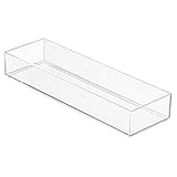 InterDesign 洗面所 化粧品 小物 収納 ボックス オーガナイザー Clarity 10.16cm x 30.48cm x 5.08cm クリア 40910EJ